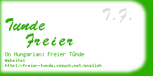 tunde freier business card
